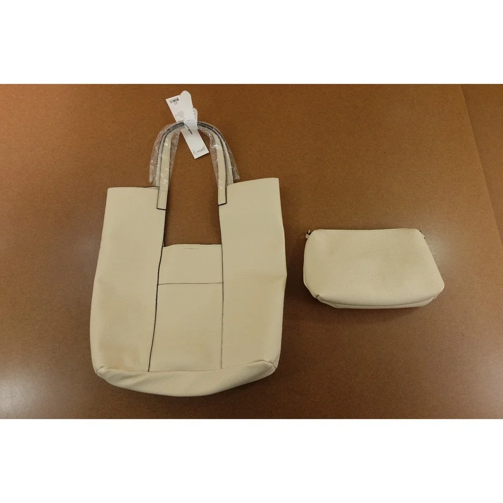 K. Carroll Ivory Vegan Leather RFID Crossbody Organizer 2-In-1 Handbag Set NWT
